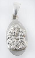 Ezüst(Ag) Mária medál, jelzett, h: 2 cm, nettó: 1,7 g