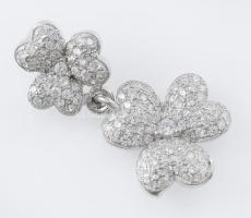 Ezüst(Ag) virágos függő, jelzett, h: 2 cm, bruttó: 1,7 g