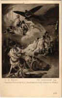 Der anbrechende Tag / Erotic nude lady art postcard. Gemälde-Galerie der k.k. Akademie der bild. Künste in Wien. J. Löwy, Wien 1907. s: G. B. Tiepolo