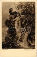 1919 Verklungenes Lied / Erotic lady art postcard. W.R.B. & Co. Wien Serie Nr. 3049. s: Hans Zatzka (EK)