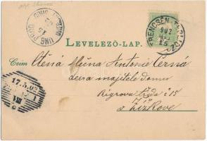 1902 Trencsén, Trencín; Vár télen. S.L. Weiss 2275. / castle in winter. Art Nouveau, litho