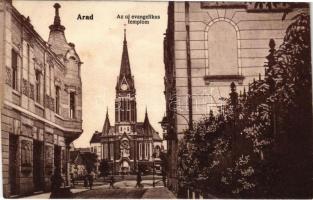 1906 Arad, Új evangélikus templom. Kerpel Izsó kiadása / New Lutheran church