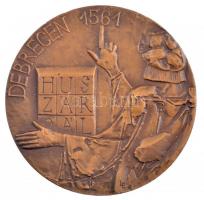 Ligeti Erika (1934-2004) DN Debrecen 1561 - Huszár Gál / ANY (Alföldi Nyomda) - Hűséges Munkáért kétoldalas, bronz emlékérem (60,5mm) T:1-