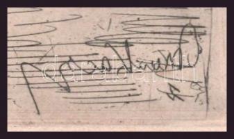 Munkácsy Mihály (1844-1900): Konyhában. Munkácsy egyetlen rézkarca, papír, jelzett a karcon, foltos,...