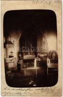 1914 Arad, Gáji (aradgáji) római katolikus templom, belső / Roman Catholic church interior in Gai. photo (EK)
