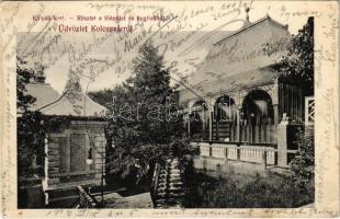 1907 Kolozsvár, Cluj; Nagy Gábor Kőmáli kert vendéglője, Főépület és kuglizó, tekepálya. Dunki Fivérek felvétele / restaurant, bowling alley (EK)
