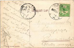 1907 Kolozsvár, Cluj; Nagy Gábor Kőmáli kert vendéglője, Főépület és kuglizó, tekepálya. Dunki Fivér...