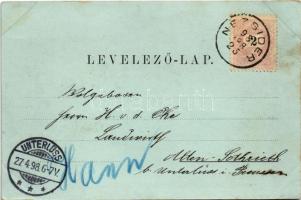 1898 (Vorläufer) Nezsider, Neusiedl am See; Strasse am Nacht / utca este, Michl Fröhlich és Franz Wo...