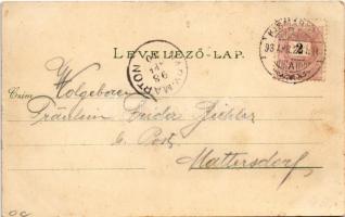 1898 (Vorläufer) Kismarton, Eisenstadt; Katonai alreáliskola, Eszterházy Herceg várkastély, Mária te...