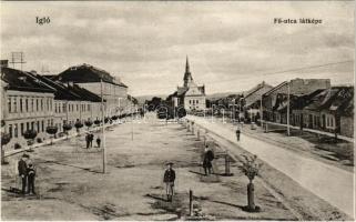 Igló, Zipser Neudorf, Spisská Nová Ves; Fő utca. Dörner Gyula 3. 1915 / main street