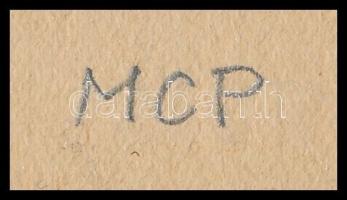 Molnár C. Pál (1894-1981): Melankólia. Fametszet, papír, utólagos jelzéssel, 14,5x9 cm