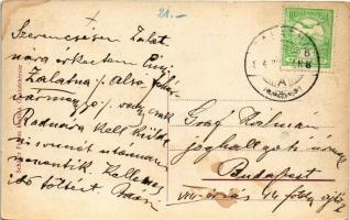 1914 Gyulafehérvár, Alba Iulia; Hunyadi tér, Erzsébet szálloda / square, Hotel Elisabeth (EK)