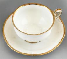 Alt Schönwald Bavaria hiányos mokkás készlet, részben kézzel festett, jelzett, kopásnyomokkal