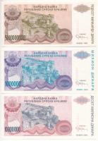 Horvátország / Krajna Szerb Köztársaság 1993. 50.000.000.000D "A 0085385" + 1994. 1.000.00...