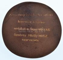 Szabó Iván (1913-1998) DN "Szalvay Mihály 1899-1955" egyoldalas Br plakett, dísztokban (95...