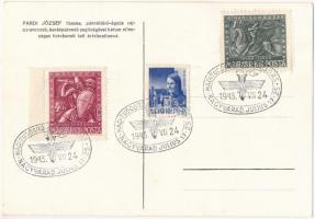 Pardi József tizedes, páncéltörő-ágyús rajparancsnok, kerékpárosok segítségével három ellenséges har...