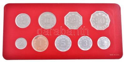 Málta 1976. 2m-50c (9xklf) forgalmi sor szett eredeti díszdobozban, tanúsítvánnyal, angol nyelvű leí...