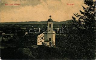 1912 Vaskoh, Vascau; Római katolikus templom. Miklóssy József utódai kiadása / Catholic church