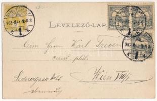 1903 Marosvásárhely, Targu Mures; részlet a várból, gyalogsági laktanya. Petróczy G. kiadása / castl...