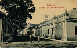 1909 Érsekújvár, Nové Zámky; Rákóczi utca, takarékpénztár. W.L. 444. / street, savings bank (fl)