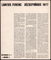 Lantos Ferenc (1929-2014): Józsefváros 1977 mappa. 6 db szitanyomat, papír, jelzés nélkül. megjelent...