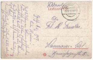 1917 Brassó, Kronstadt, Brasov; Hohe Warte / Magas pihenő vendéglő és szálloda kertje / inn, restaur...