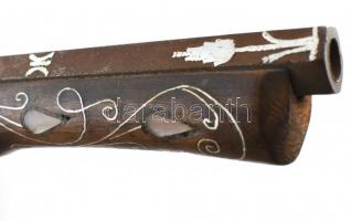 Párbaj pisztoly készlet. Igényes gyűjtői replika. Fa dobozban. 25x45 cm