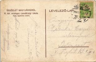 1916 Nagyvárad, Oradea; M. kir. országos csendőrségi iskola, kapu ügyeletes szoba / gendarmerie scho...