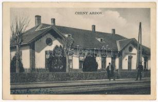 1936 Feketeardó, Csornotisziv, Chornotysiv, Cerny Ardov; vasútállomás / Bahnhof / railway station (EK)
