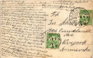 1910 Eszék, Osijek, Essegg; Glavna ulica / Fő utca / Hauptgasse / main street (EK)