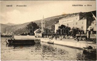 Gruz, Gravosa; Pristaniste / Riva / port, industrial railway, locomotive / kikötő iparvasúttal, gőzmozdony (fl)
