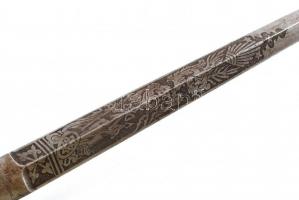 Osztrák tengerész altiszti dísztőr, kis sérüléssel a markolaton. Gravírozott pengével. 43 cm / Austr...