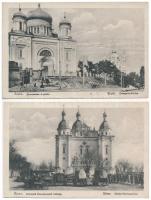 Kyiv, Kiev; Dessjatin Kirche, Militär Nikolaus Dom / Church of the Tithes, St. Nicholas Military Cathedral - 2 pre-1945 postcards