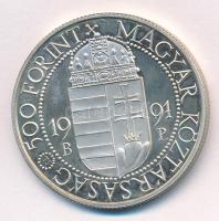 1991. 500Ft Ag "II. János Pál pápa látogatása" T:PP fo. Adamo EM120