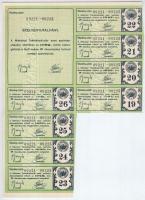 Miskolc 1926. "Miskolczi Takarékpénztár" névre szóló öt darab részvénye egyben összesen 10...