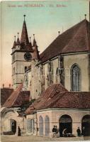 Szászsebes, Mühlbach, Sebesul Sasesc, Sebes; Evangélikus templom. J. Hientz / Kirche / church (fl)