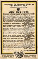 1915 Ein Gedenkblatt zum Jahrestag des Beginnes des großen Völkerringens 1914-15. / WWI Austro-Hungarian K.u.K. military art postcard (EK)