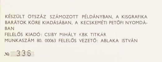 1979 Stettner Béla-40 metszete, 500/336. sorszámozott példány, kiadói mappában, 21x40cm