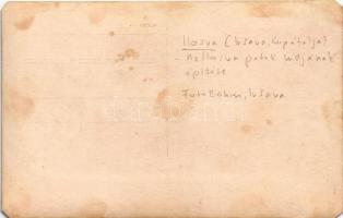 Ilosva, Irsava, Irshava; Az Ilosva-patak hídjának építése / construction of the Irshava bridge, work...