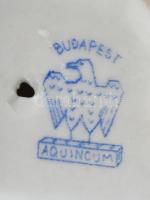 Aquincumi porcelán pingvin, kézzel festett, jelzett, hibátlan, m: 10,5 cm