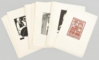 1982 Magyar Kisgrafika. Kisgrafika Barátok Köre. Kiadói félvászon kötésű mappában. Számozott:325/550...