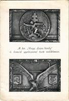 1939 M. kir. Nagy Lajos király 6. honvéd gyalogezred tiszti emléklemeze / WWII Hungarian military art postcard, memorial plaque (r)