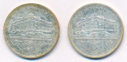 1992. 200Ft Ag "MNB" (2x) T:1-,2 patina  Adamo F13