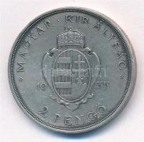 1935. 2P Ag "Pázmány" T:1-,2 patina, kis ph
Adamo P7.1