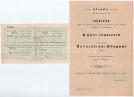 1936. Kecskeméti Bevásárlási Központ értesítése 5P hitel keretről, zöld színben, hátoldalán bélyegzé...