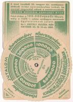 1934. "33. Magyar Királyi Osztálysorsjáték" pörgetős reklámja a Schwalm és Társa Bankháztó...