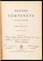 Benedek Elek: Hazánk története az ifjuság számára. Bp.,[1927.],Athenaeum, 278+2 p. Kiadói aranyozott...