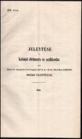 1844 Jelentése a' katonai élelmezés és szállásolás iránt folyó év augustus 1-ső napján kelt k.k. válasz folytában kiküldött országos választmánynak. 8p.