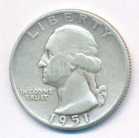 Amerikai Egyesült Államok 1951S 25c Ag T:3
USA 1951S 25 Cents Ag C:F
Krause KM#164