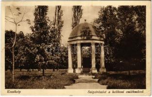 1927 Keszthely, Sziget részlet, Helikon emlékmű (lyuk / pinhole)